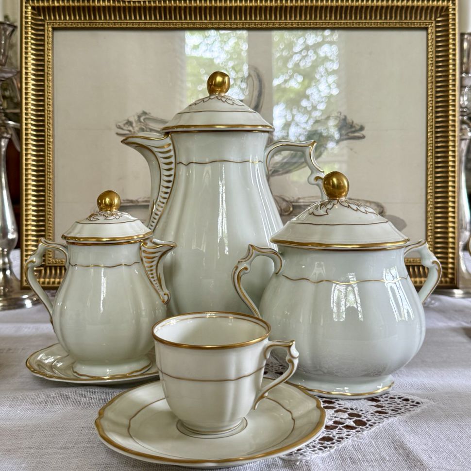 Сервиз кофейный Limoges B&C 26 предметов Франция 1950 гг.