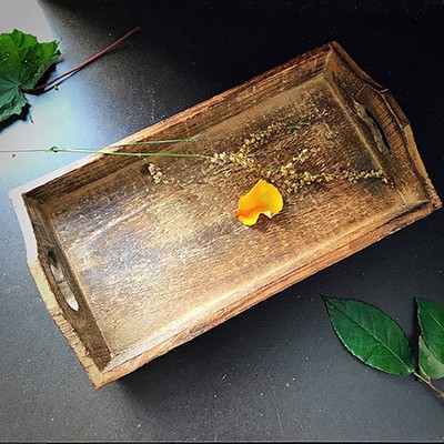 Поднос деревянный коричневый