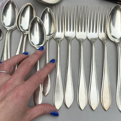 Вилка столовая Лепесток 21 см Gero 90 серебрение    