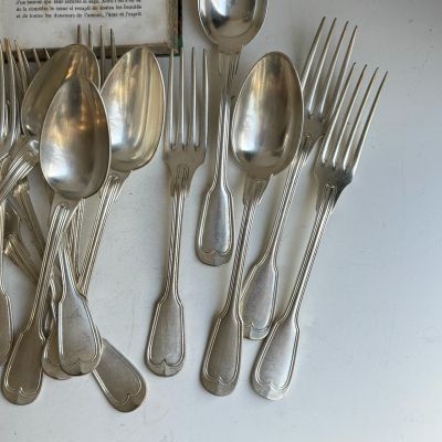 Вилка столовая 22 см Christofle серебрение Франция