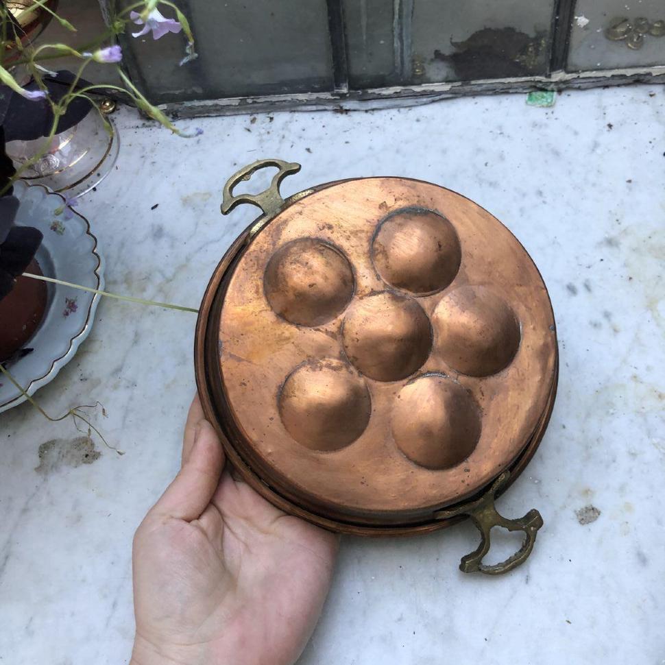 Форма для выпекания пончиков 17,5 см медь латунь