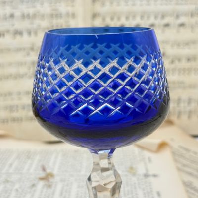 Бокал Anna Hutte синий 250 мл накладной хрусталь Германия