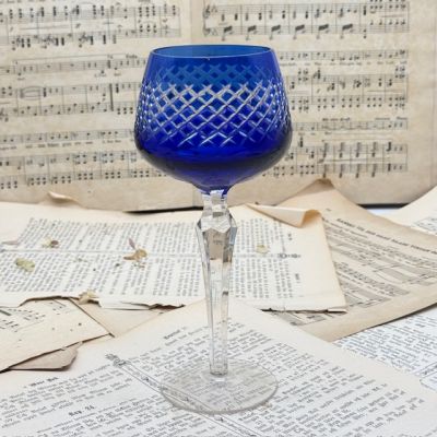 Бокал Anna Hutte синий 250 мл накладной хрусталь Германия