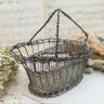 Подставка корзинка под бутылку вина 24 см мельхиор Франция  