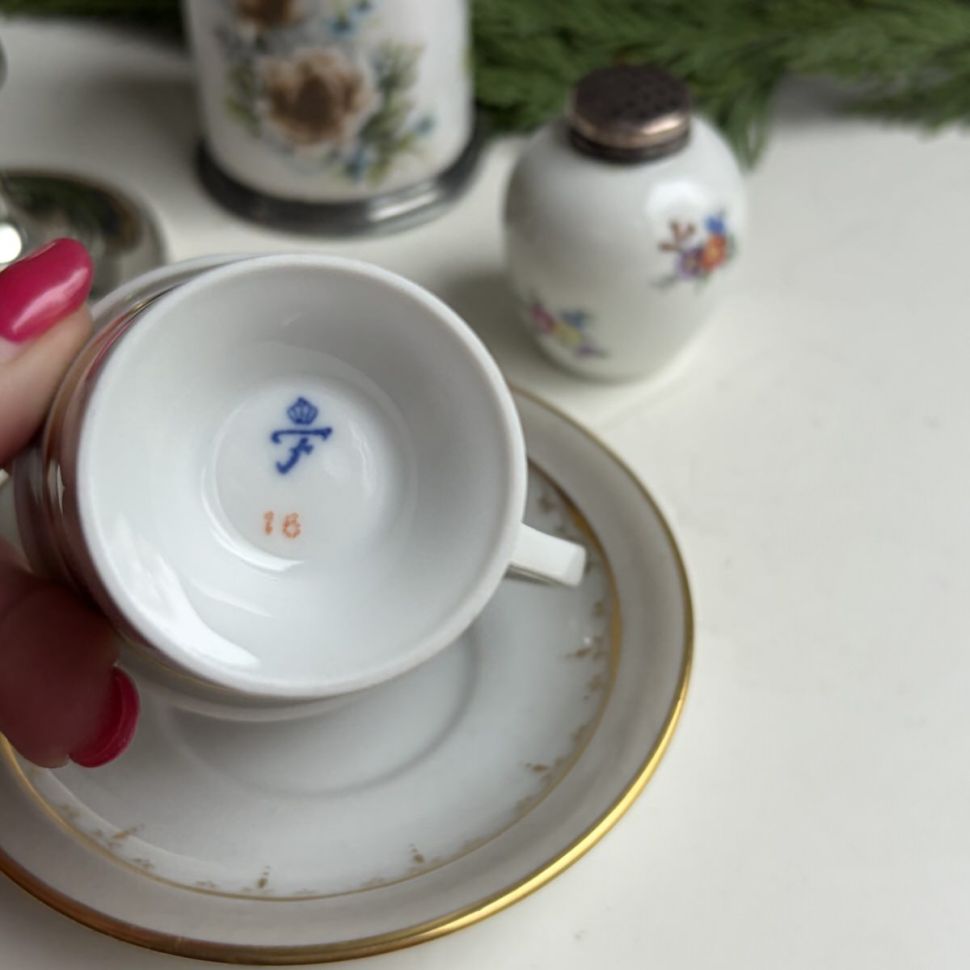 Кофейная пара Furstenberg 65 мл фарфор Германия 