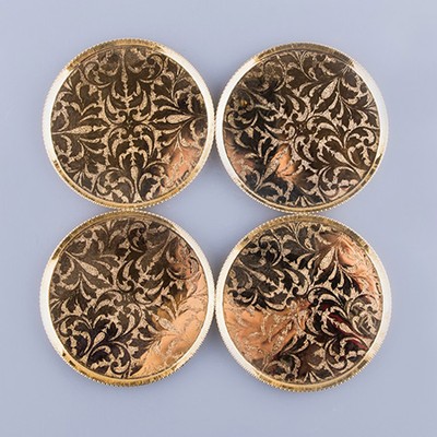 Набор подставок под бокалы или стаканы позолота