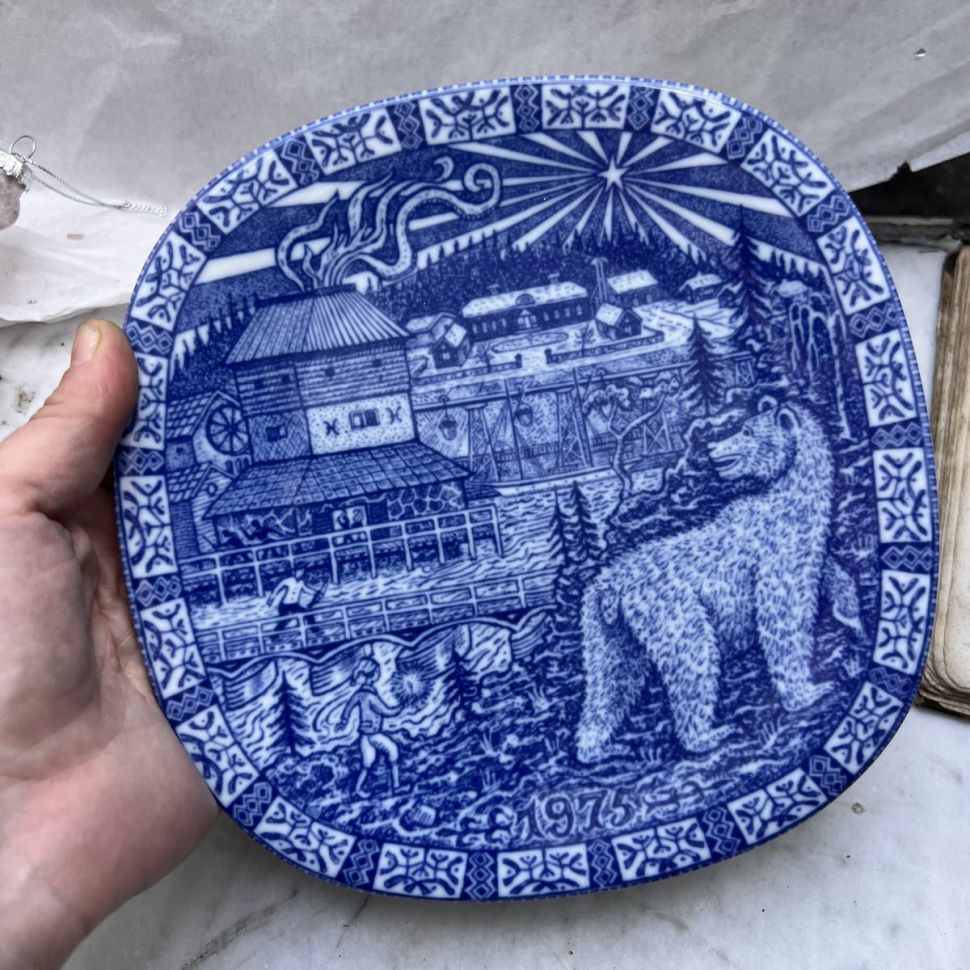 Тарелка 1975 квадрат Rorstrand Швеция