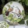 Тарелка Franklin Porcelain Птицы 23 см фарфор Франция 1984 г