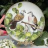 Тарелка Franklin Porcelain Птицы 23 см фарфор Франция 1984 г