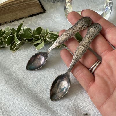 Ложка кофейная 11 см мельхиор серебрение