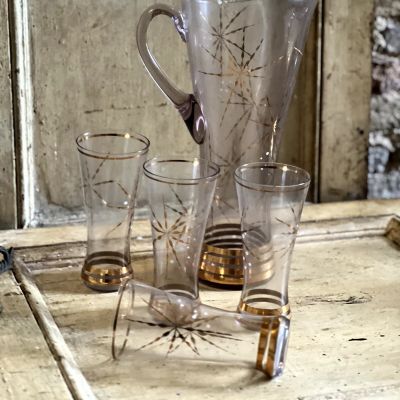 Бокал сиреневый 300 мл стекло цветное уценка