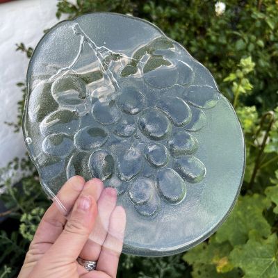 Тарелка овальная Виноград 22 см Vindruver Boda хрусталь Швеция