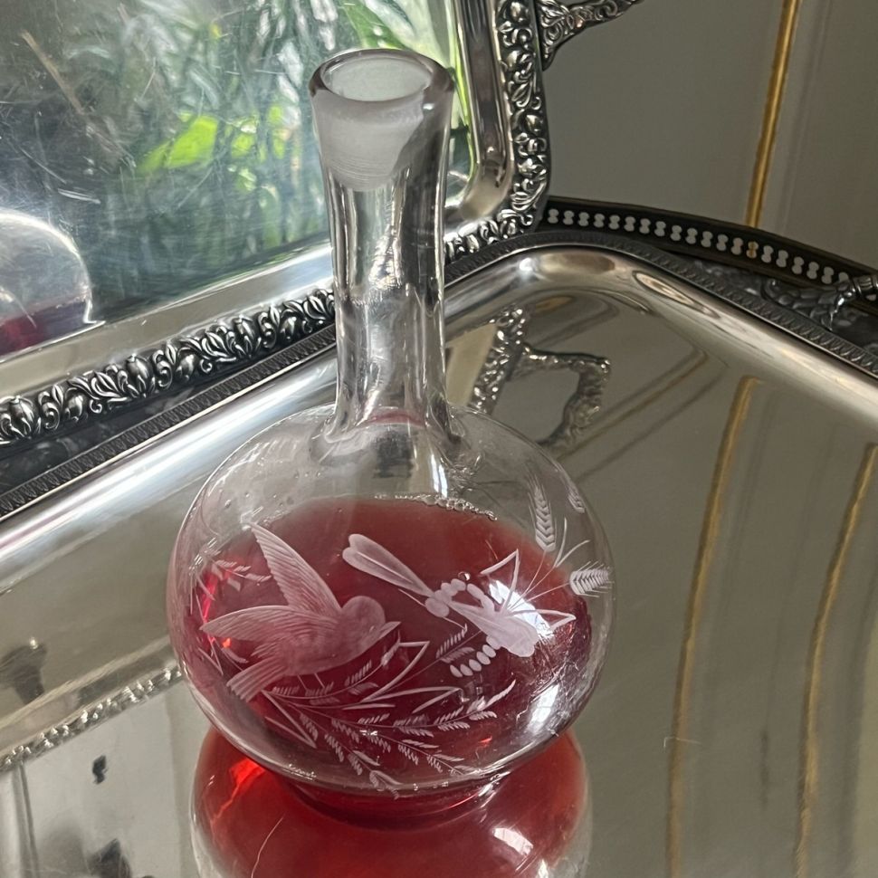 Графин 1 л хрусталь гравировка Франция 