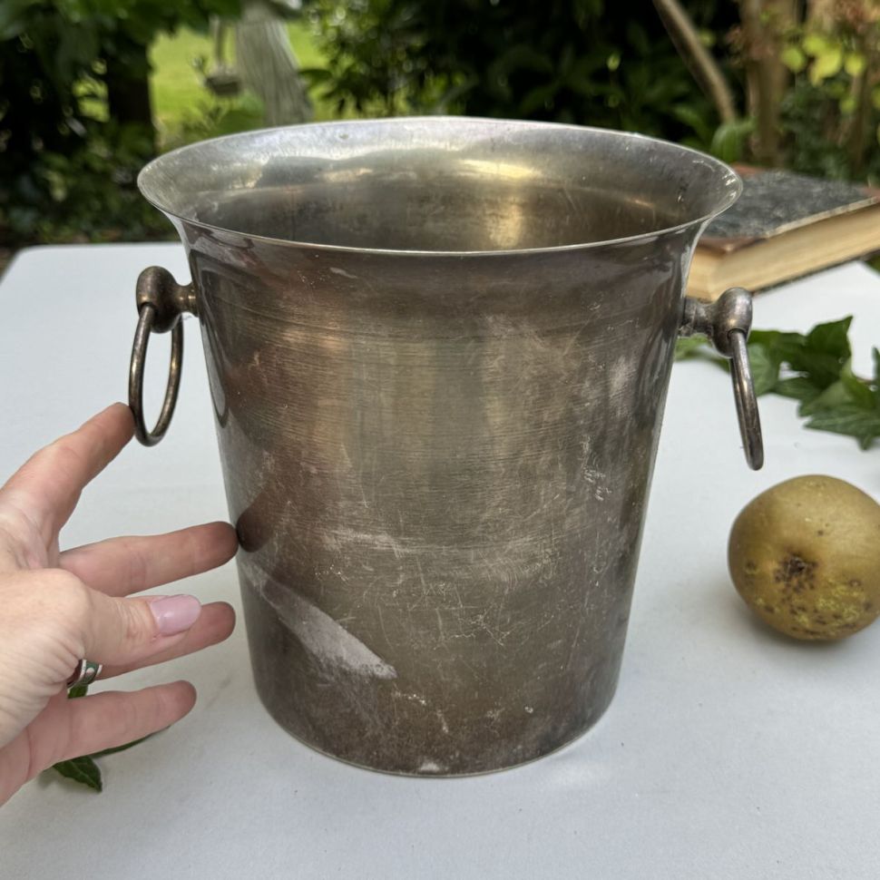 Ведро для охлаждения бутылки 20 см серебрение