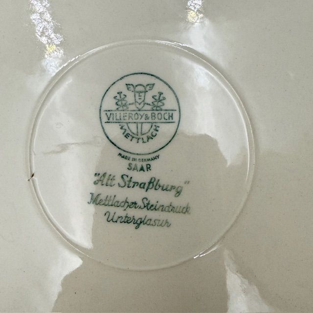 Блюдо Alt Strassburg ВиллеройБох 31 см фарфор Германия 1950-е гг.