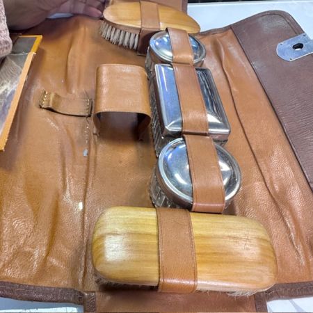 Набор дорожный 30 см стекло мельхиор уценка