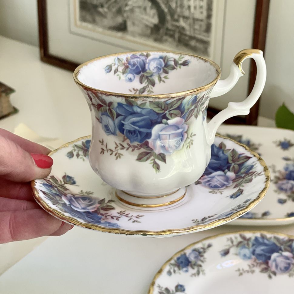 Кофейная пара Royal Albert Moonlight Rose 125 мл Англия