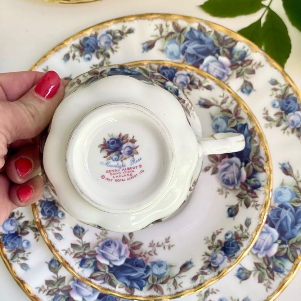 Кофейная пара Royal Albert Moonlight Rose 125 мл Англия