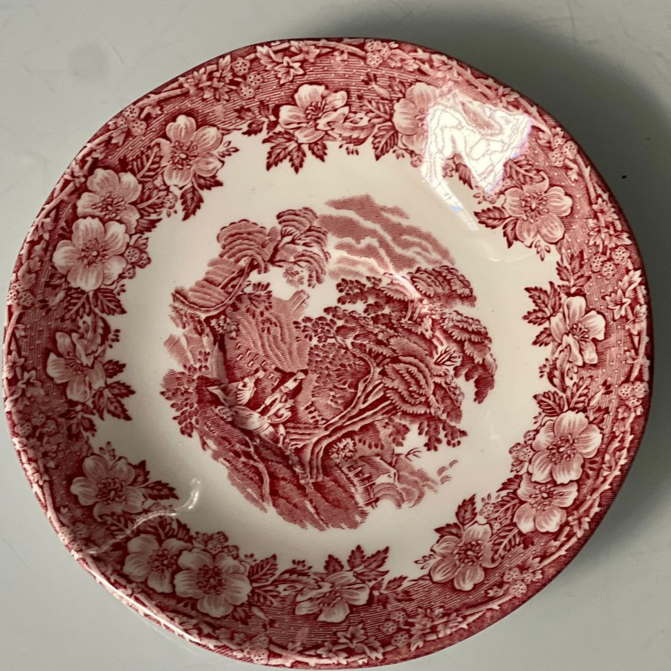 Блюдце Enoch Wedgwood Woodland 14 см Англия красный