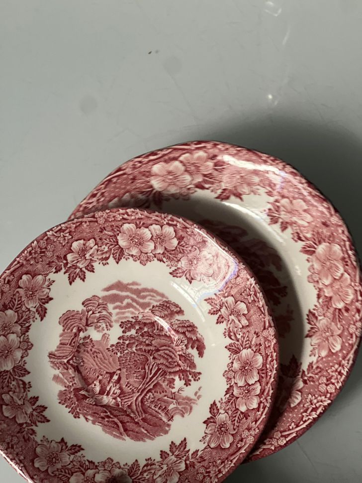 Блюдце Enoch Wedgwood Woodland 14 см Англия красный