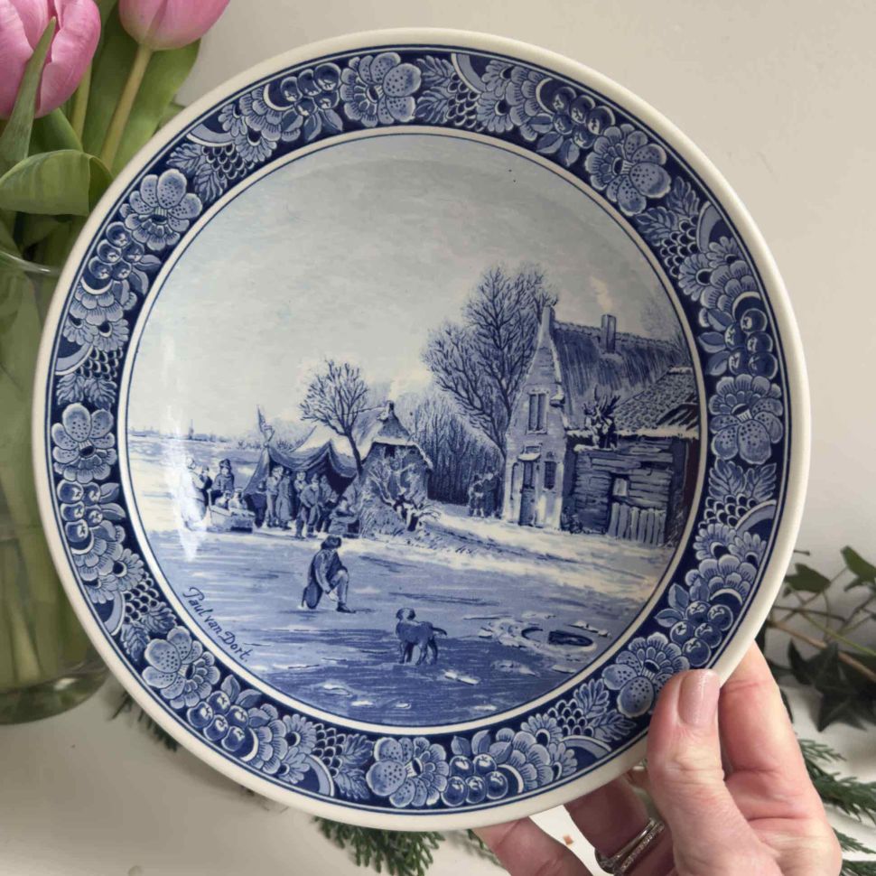 Тарелка с подвесом Уединенное место Royal Goedewaagen 24 см фарфор Голландия 1992