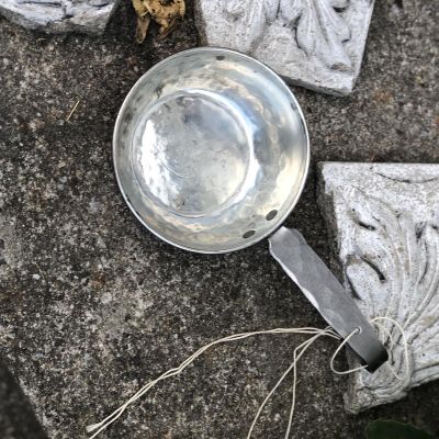 Ковш малый медь 200 мл с чугунной ручкой