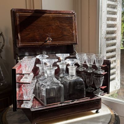 Бар эпохи Наполеона III дерево латунь стекло Франция уценка