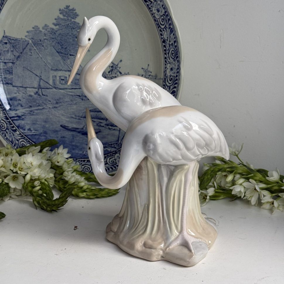 Статуэтка Цапли Валенсия Pamel S.L. 28 см фарфор Испания реставрация