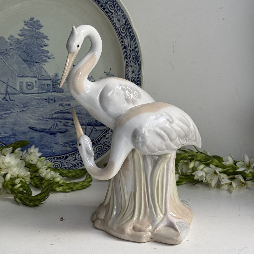 Статуэтка Цапли Валенсия Pamel S.L. 28 см фарфор Испания реставрация