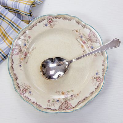 Ложка сервировочная 22 см мельхиор серебрение