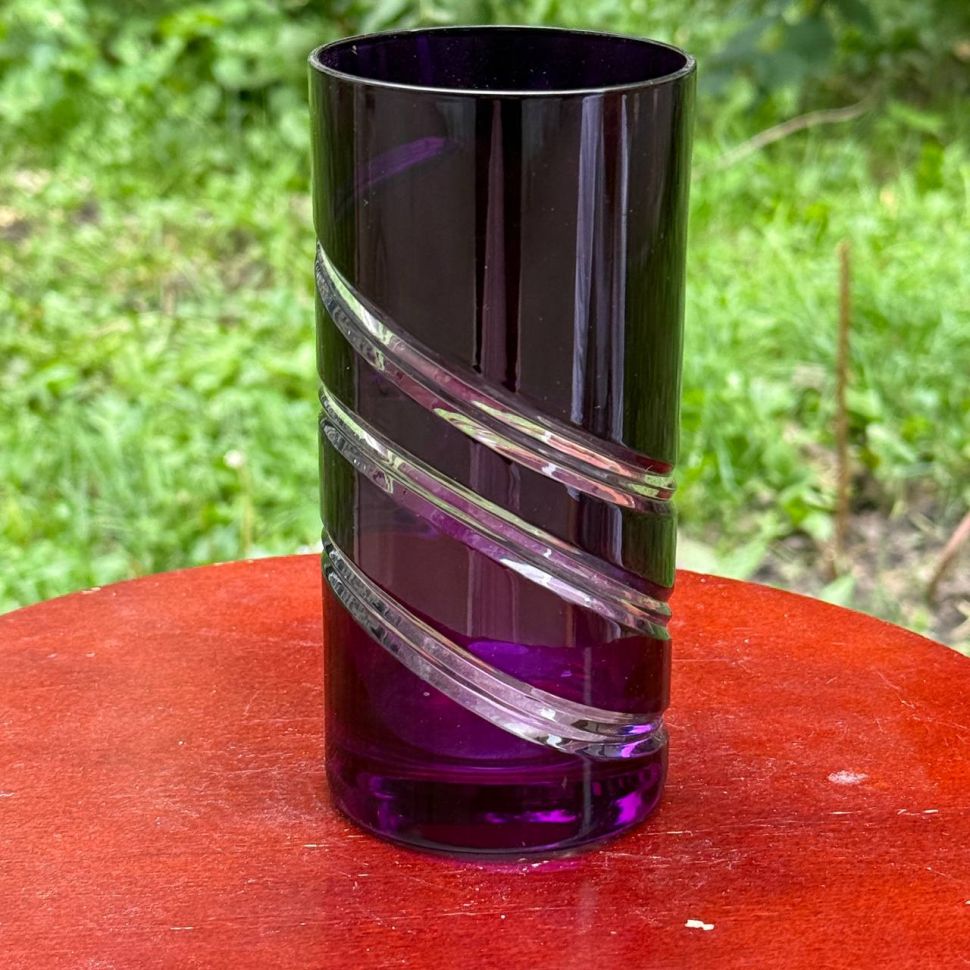 Стакан 400 мл набор 2 шт цветной хрусталь Германия