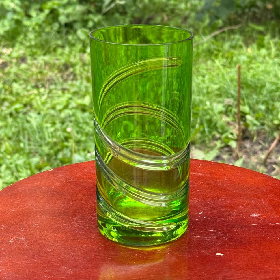 Стакан 400 мл набор 2 шт цветной хрусталь Германия