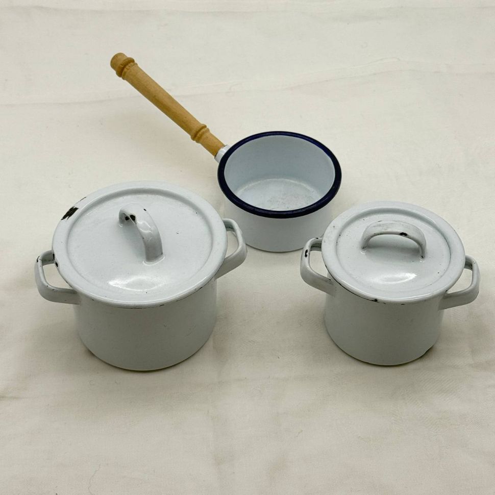 ​​Набор детской посуды 3 предмета эмалированный белый