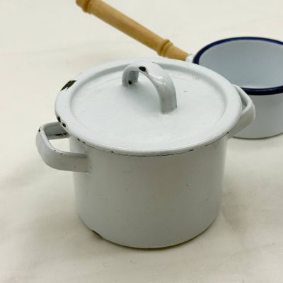 ​​Набор детской посуды 3 предмета эмалированный белый