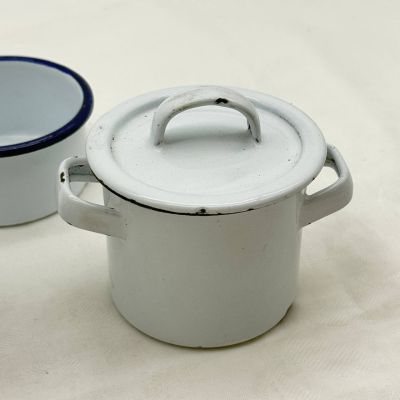 ​​Набор детской посуды 3 предмета эмалированный белый