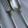 Вилка ложка Christofle 22 см набор 2 предмета серебрение Франция 