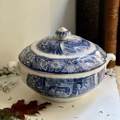 Супница Liberty Blue Staffordshire 3 л Англия  