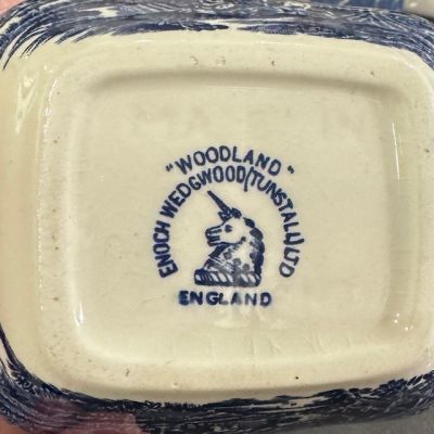 Сахарница Enoch Wedgwood Woodland 10 см синяя Англия