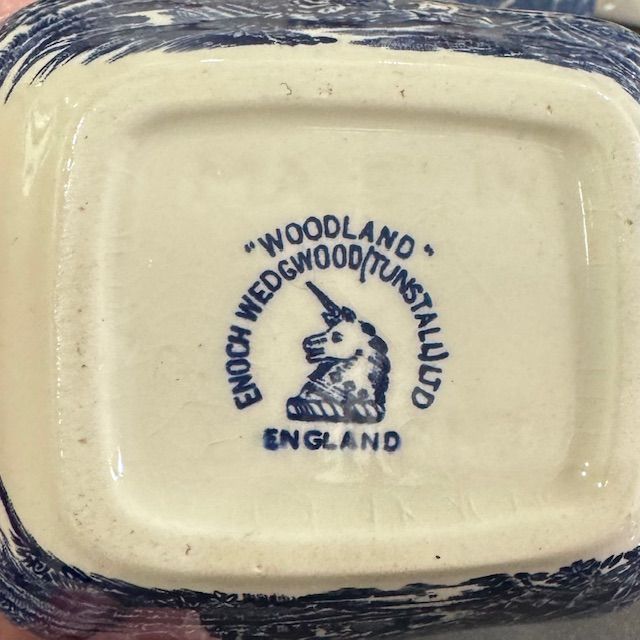 Сахарница Enoch Wedgwood Woodland 10 см синяя Англия