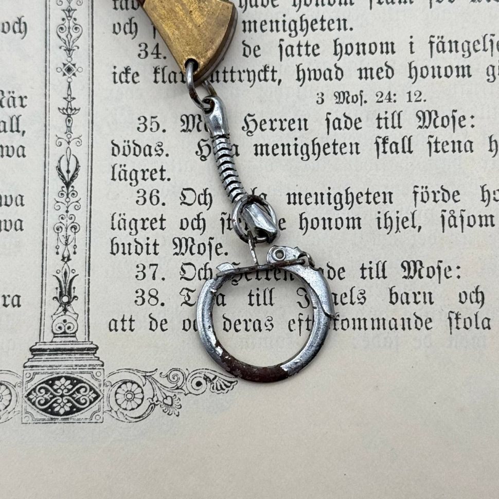 Нож перочинный 12 см сталь дерево латунь