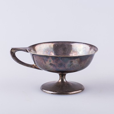 Номерная чаша креманка, клейма, серебрение