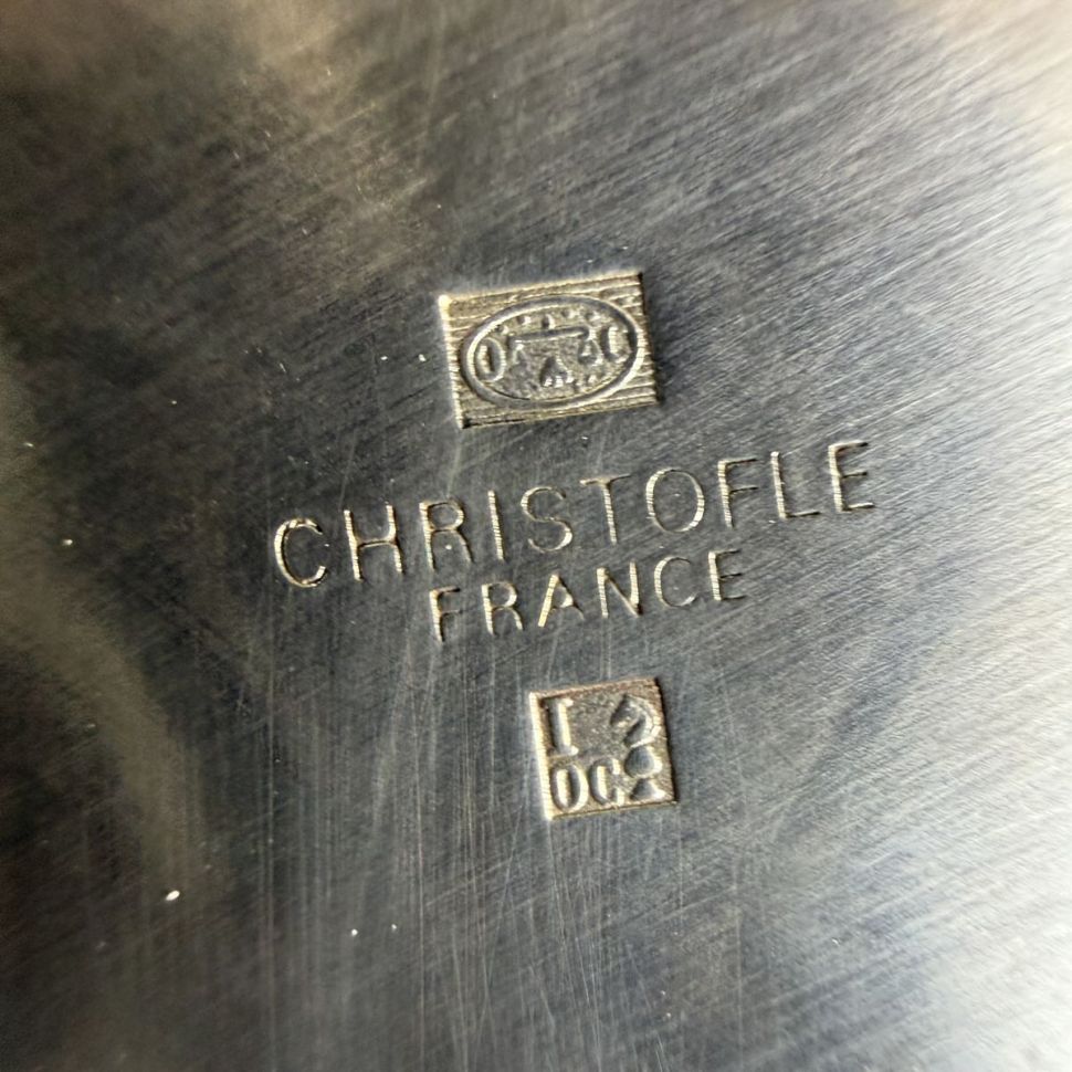 Кофейник молочник сахарница Christofle набор 3 предмета серебрение Франция 