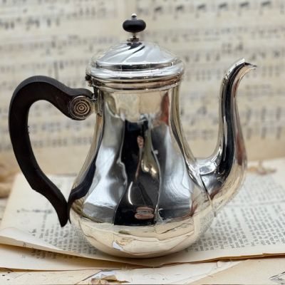 Кофейник молочник сахарница Christofle набор 3 предмета серебрение Франция 