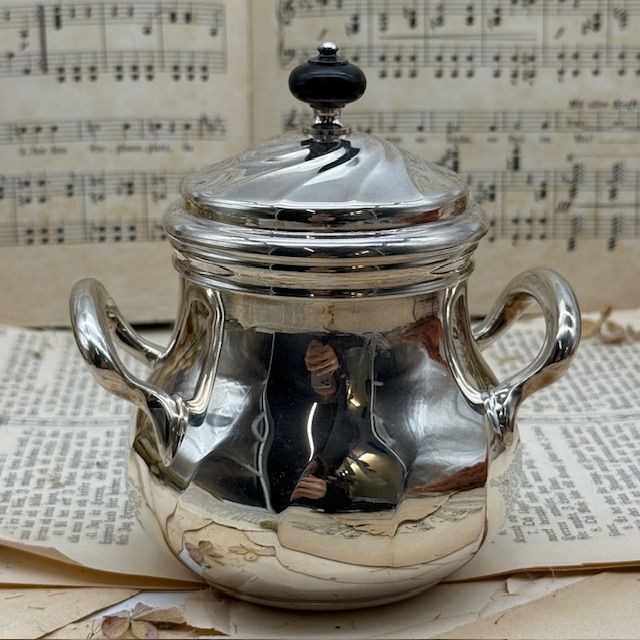 Кофейник молочник сахарница Christofle набор 3 предмета серебрение Франция 