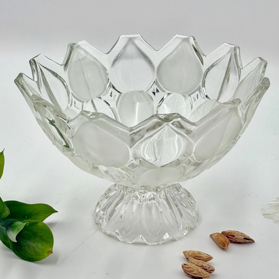 Ваза салатник Лотос 25 см хрусталь Германия