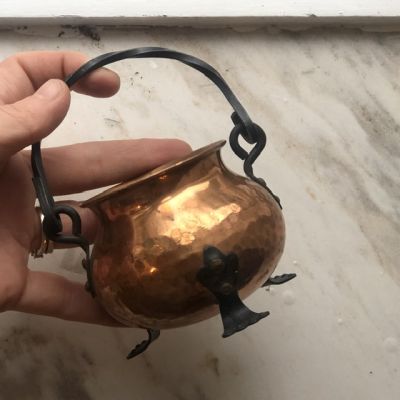 Зольник мини на лапках, медь