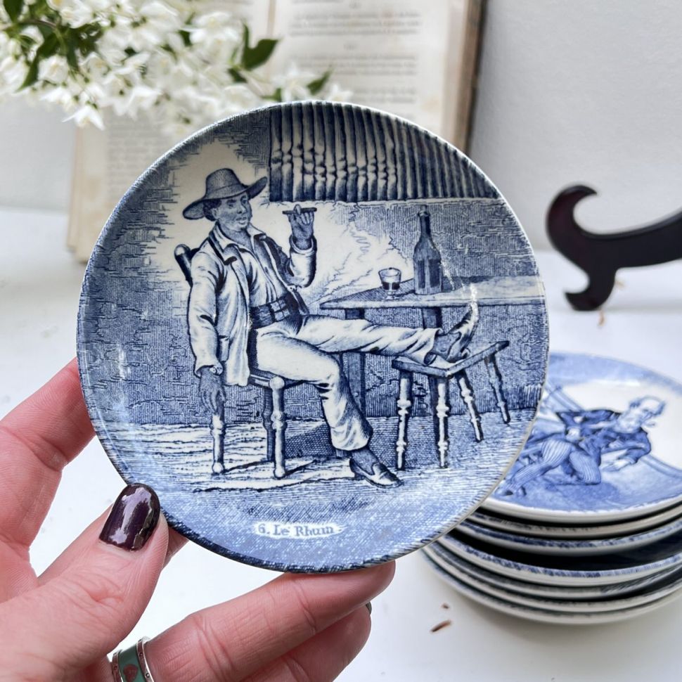 Блюдце "Алкоголики" Le Rhum 11 см Delfts By Boch Голландия 