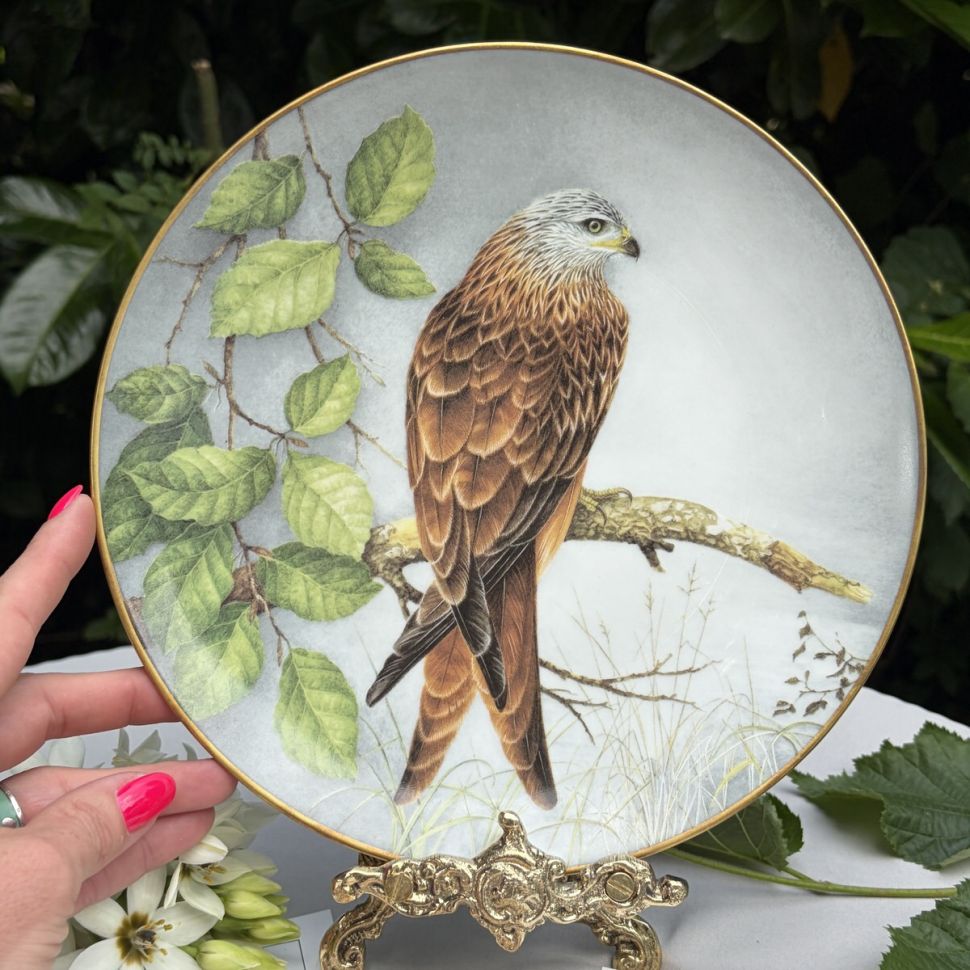 Тарелка Franklin Porcelain Птицы 23 см фарфор Франция 1984 г