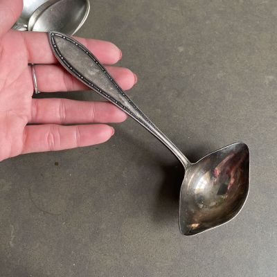 Ложка соусник 18 см мельхиор