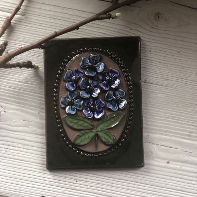 Изразец 15х11 синие цветы, Швеция